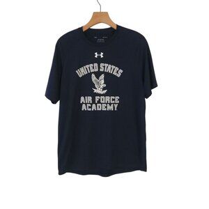 US Air Force Academy Falcons Under Armour Athletic T-Shirt Navy Blue Medium